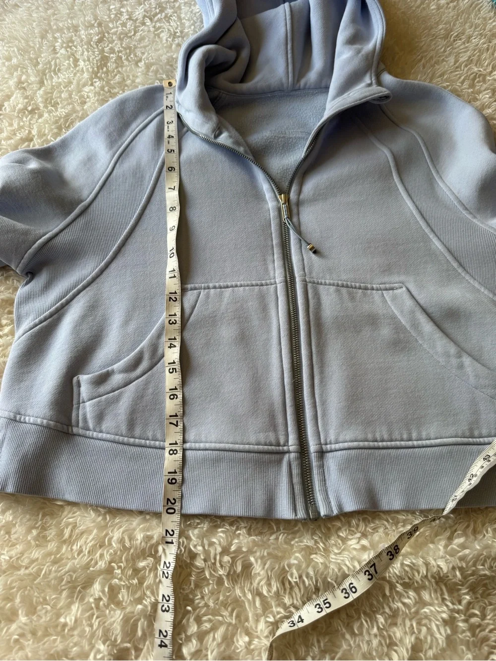 Lululemon Scuba Oversized Full Zip Hoodie Sweatshirt in Blue Linen Size M/L